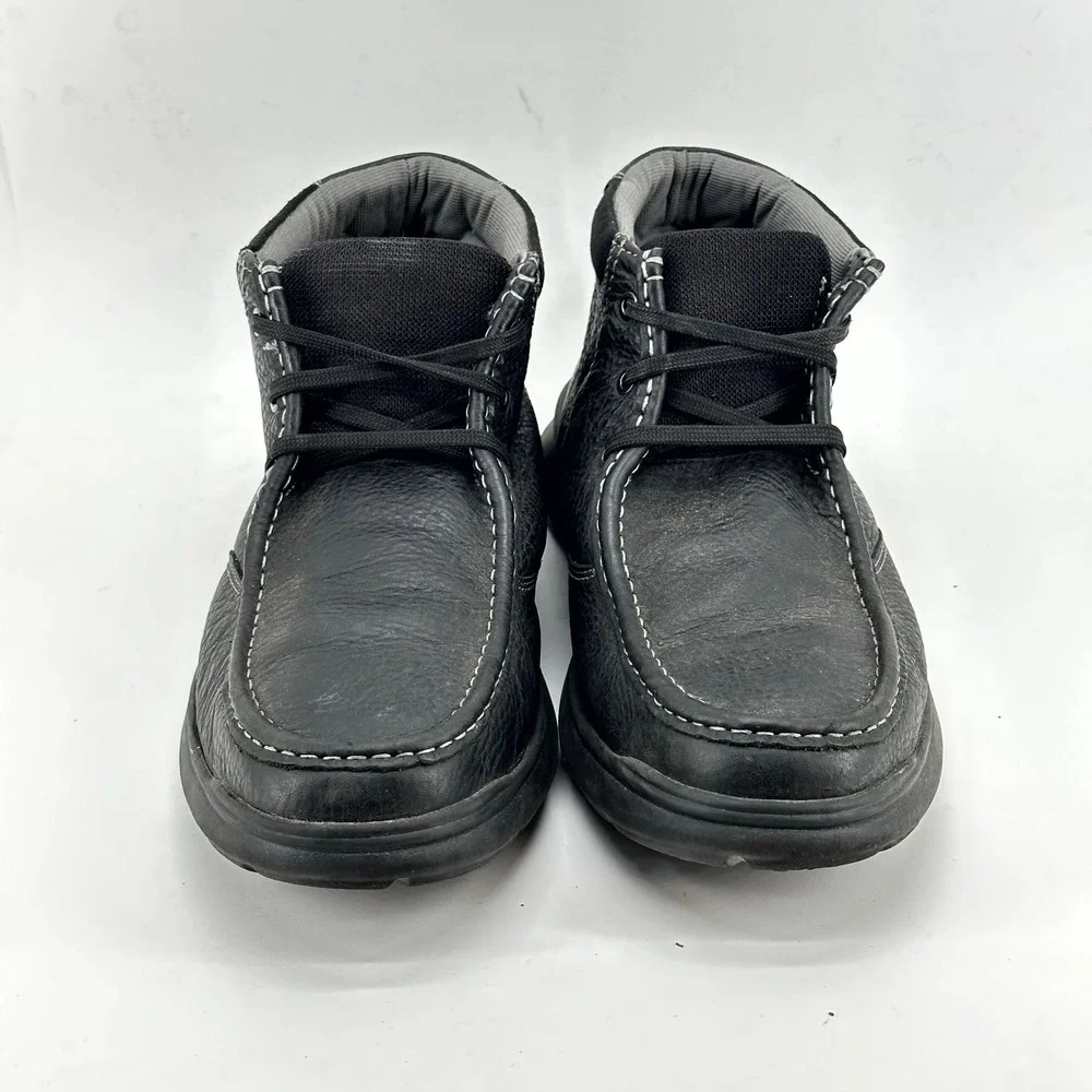 Clarks Boots Mens 13 M Black‎ Cotrell Chukka Ankle Lace Up Leather Casual